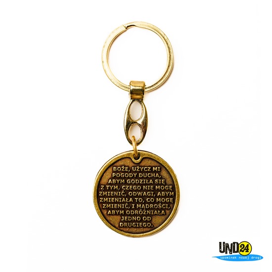 Medal - Brelok dla Pań - Właśnie Dziś Jestem Szczęśliwa - 24 Godziny - Modlitwa o Pogodę Ducha - Wolność